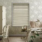 Limestone Suave Faux Wood Blind - 50mm Slat