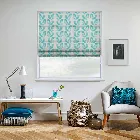 Scandi Birds Aqua Roman Blind