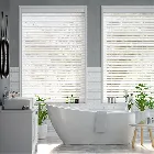 Arctic White Faux Wood Blind - 50mm Slat