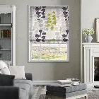 Blooming Meadow Linen Amethyst Roman Blind
