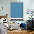 Unishade Blackout Fr Cyan Blue Electric Roller Blind