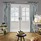 Faux Suede Deluxe Powder Blue Curtain