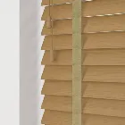 Fauxwood Grained Desert Oak With Hessian Tapes Blind