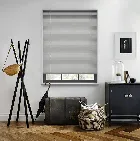 Turin 25mm Striped Silver Aluminium Venetian
