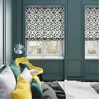Lattice Charcoal Roman Blind