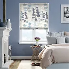 Blooming Meadow Linen Blue Roman Blind