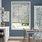 Pewter Faux Wood Blind - 50mm Slat