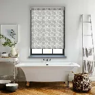 Othello Script Grey Electric Roller Blind