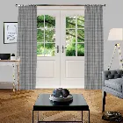 Basket Weave Silver Grey Curtain