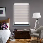 Midas Stripe Blackout Shadow Grey Electric Roller Blind