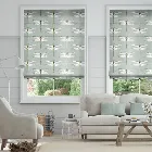 Demoiselle Faux Silk Steel Roman Blind