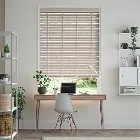 Vermont Metropolitan Grey Mist & Glacier Wooden Blind - 50mm Slat