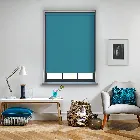 Unishade Blackout Fr Escape Teal Electric Roller Blind