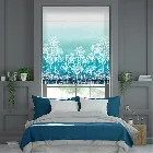 Dill Teal Roman Blind