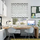 Fretwork Silver Roman Blind