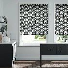 Seventies Flower Oval Cool Grey Roman Blind