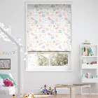 Prancing Unicorns Pink Roman Blind