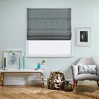 Orient Faux Silk Sky Blue Roman Blind
