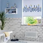 Quackers Pvc Blackout Blue Electric Roller Blind