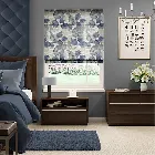 Blakely Faux Silk Indigo Roman Blind