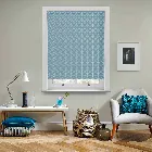Boheme Pvc Blackout Azure Blue Roller Blind