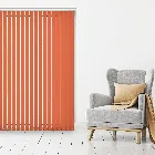 Unicolour Fr Rayon Orange 89mm Vertical Blind