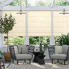 Lumiere Unlined Bijou Linen Alabaster Roman Blind
