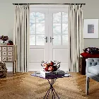Velvet Canvas Cream Curtain