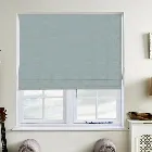 Faux Suede Deluxe Powder Blue Roman Blind