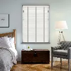 Deco Taped True White With Contrast Steel Grey Tape Faux Wood