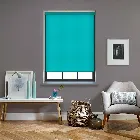 Splash Turquoise Blue Electric Roller Blind