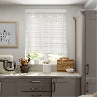 Soft Gloss White & Snow Wooden Blind - 50mm Slat