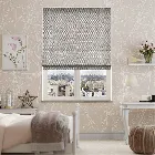 Paleo Linen Smoke Roman Blind
