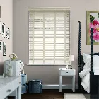 Antique White & Oyster Wooden Blind With Tapes - 50mm Slat