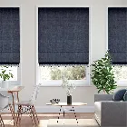 Cavendish Navy & Henley Trimmed Roman Blind