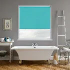 Splash Turquoise Blue Electric Roller Blind