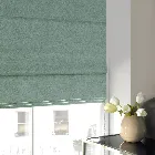 Keswick Aqua Roman Blind - Blackout Lining