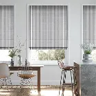 Devon Stripe Charcoal Roman Blind