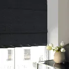 Keswick Black Roman Blind - Standard Lining