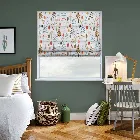 Cottage Garden Poppy Red Roman Blind