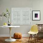 Full Height Hampton Moonlit Grey Faux Wood Shutter