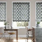 Lattice Navy Blue Roman Blind