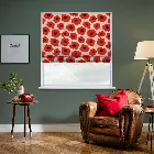 70s Poppy Red Roman Blind