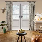Angelica Hydrangea Feather Grey Curtain