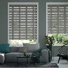 Quartz Madera & Dusk Faux Wood Blind - 50mm Slat