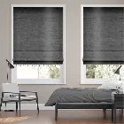 Ahisma Luxe Faux Silk Slate & Mineral Trimmed Roman Blind