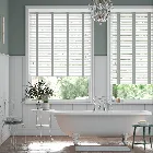 Parchment & Smoke Faux Wood Blind - 50mm Slat