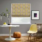 Scandi Birds Mustard Roman Blind