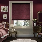 Ahisma Luxe Faux Silk Merlot Roman Blind