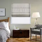 Orient Faux Silk White Roman Blind